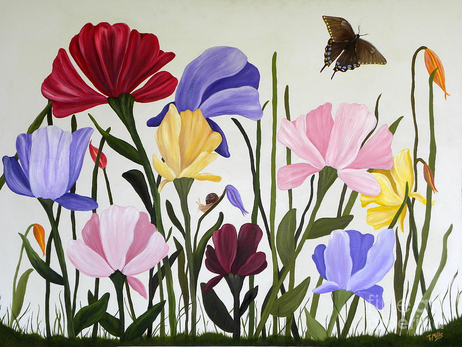 Wild Tulips Painting by Terri Mills