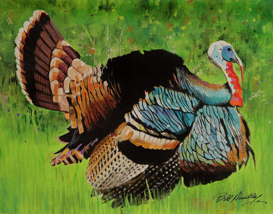 Turkey Painting - Wild Turkey by Bill Dunkley