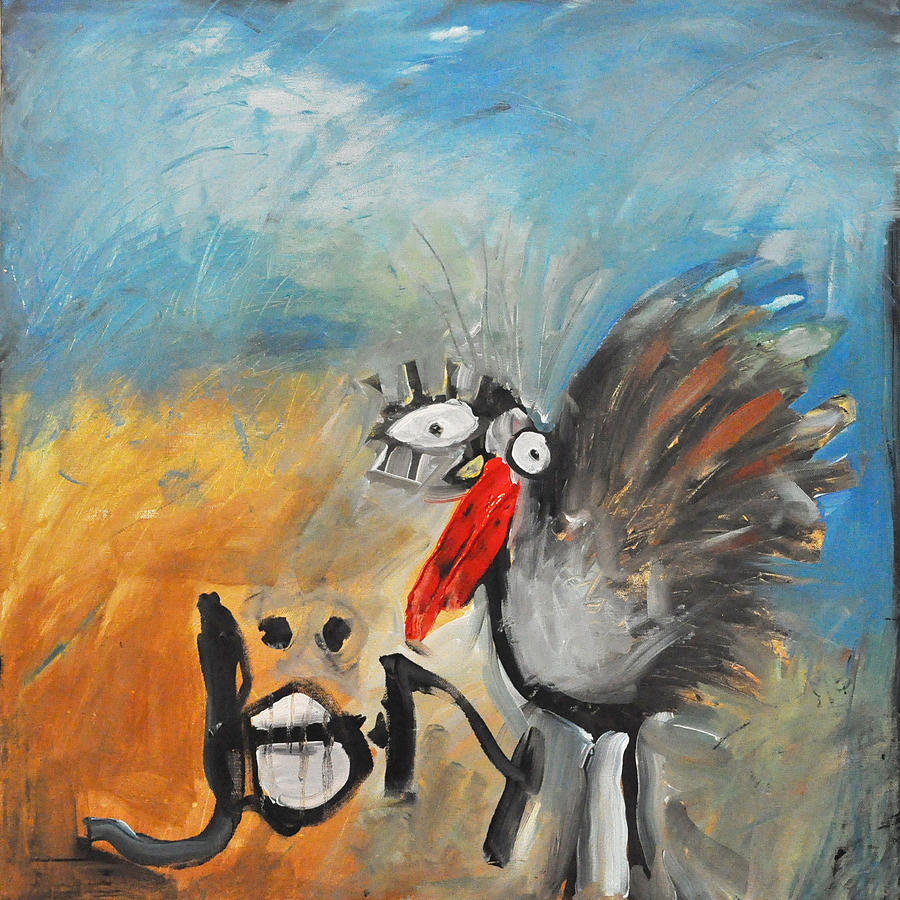 Wild Turkey By Jon Painting by Tim Nyberg