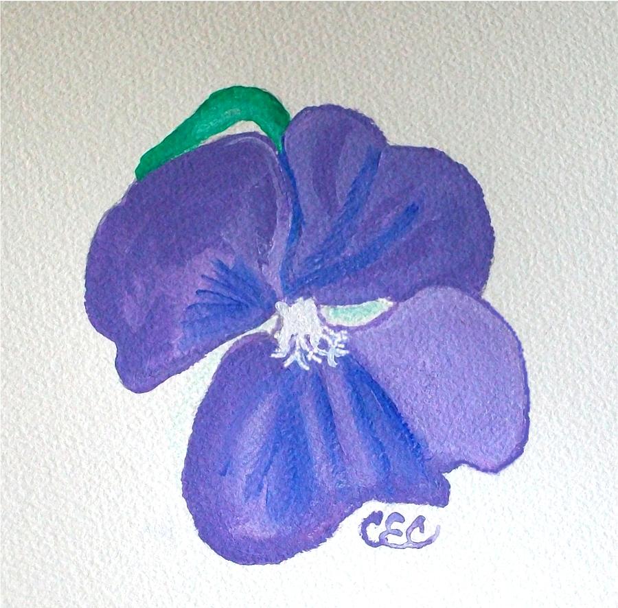 Wild Violet Painting by Carolyn Cable