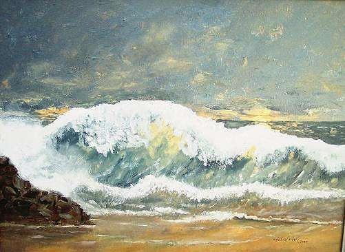 Big Wave Painting - Wild Wave by Miroslaw Chelchowski
