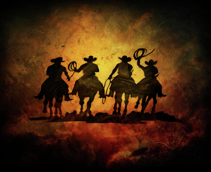 Wild West Cowboys Digital Art by Lilia D