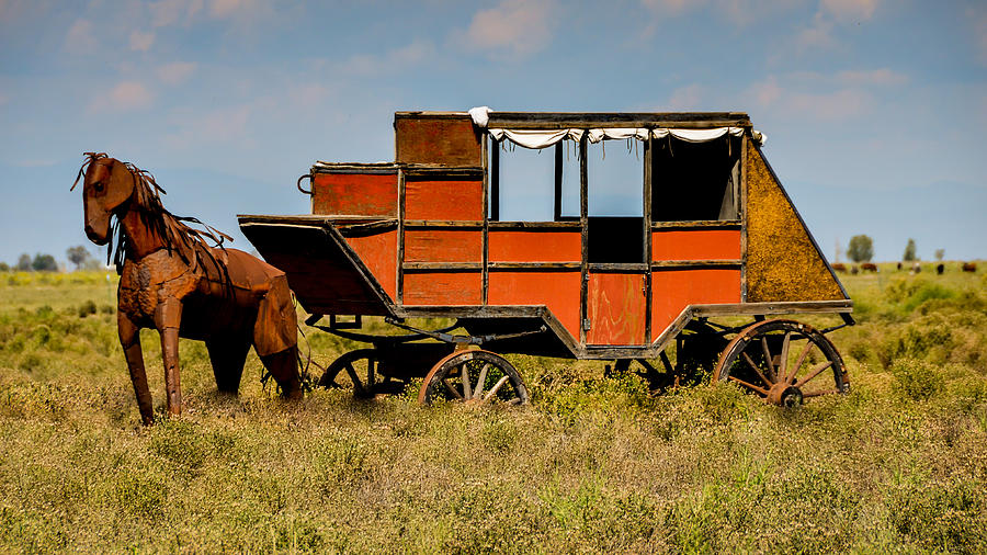 Wild West Ranch Art - Stagecoach Photograph by Debra Martz