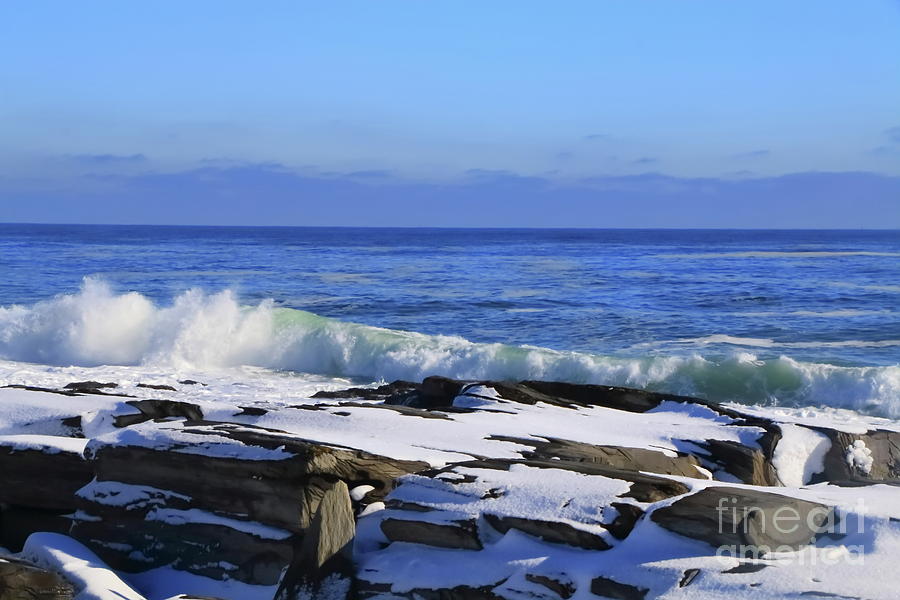 Wild Winter Waves Photograph by Elizabeth Dow