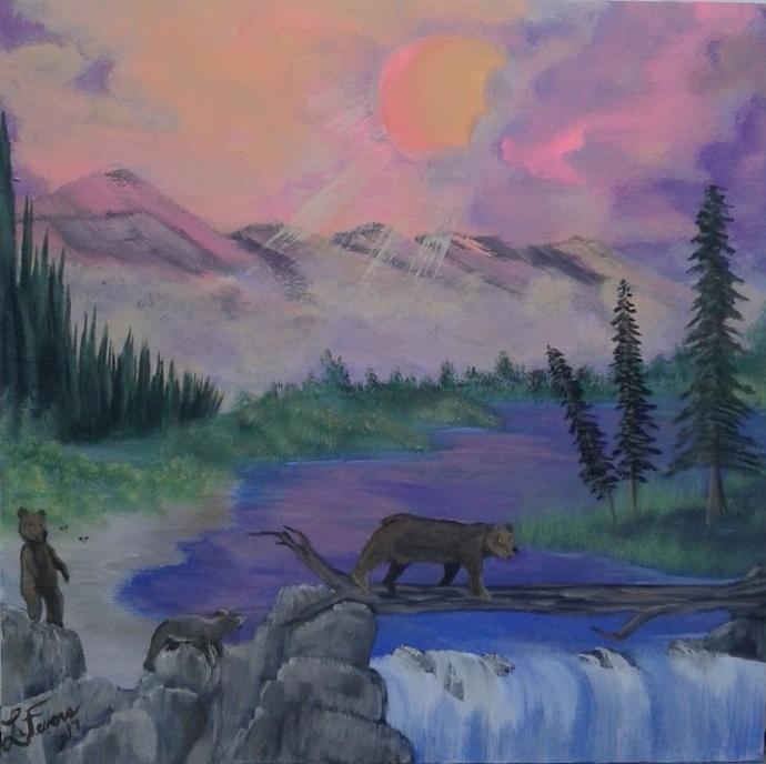 Bear Painting - Wild World by Lori Lafevers