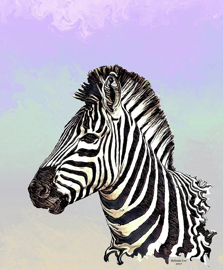 Wild Zebra Digital Art by Artful Oasis