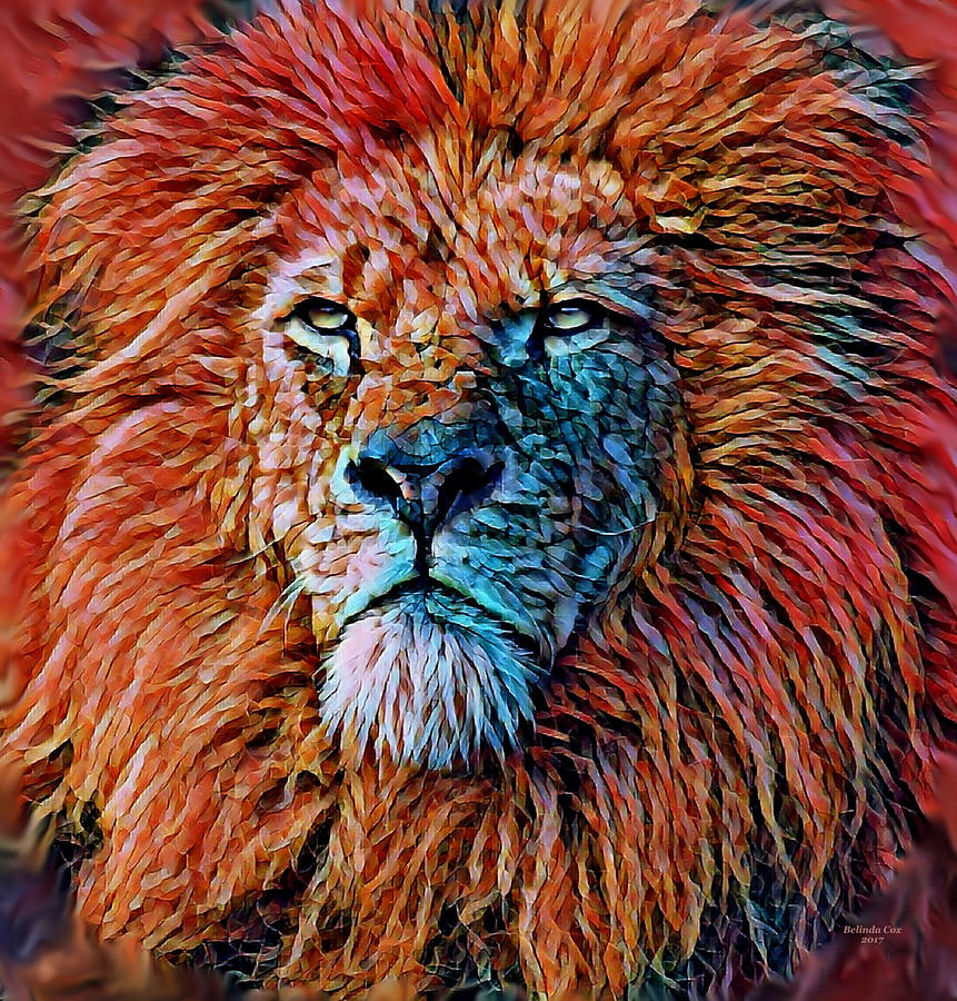 Wildcat Lion Digital Art by Artful Oasis