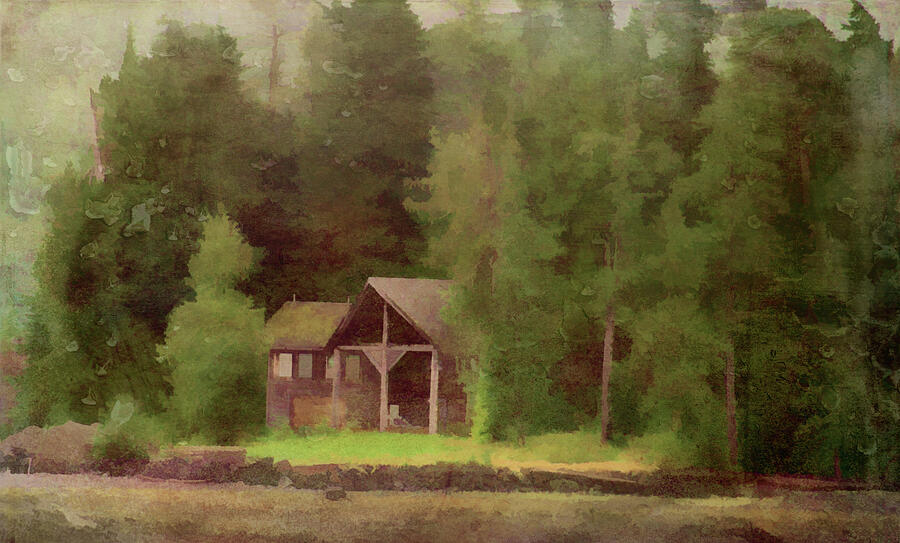 Wilderness Cabin Digital Art by Marilyn Wilson
