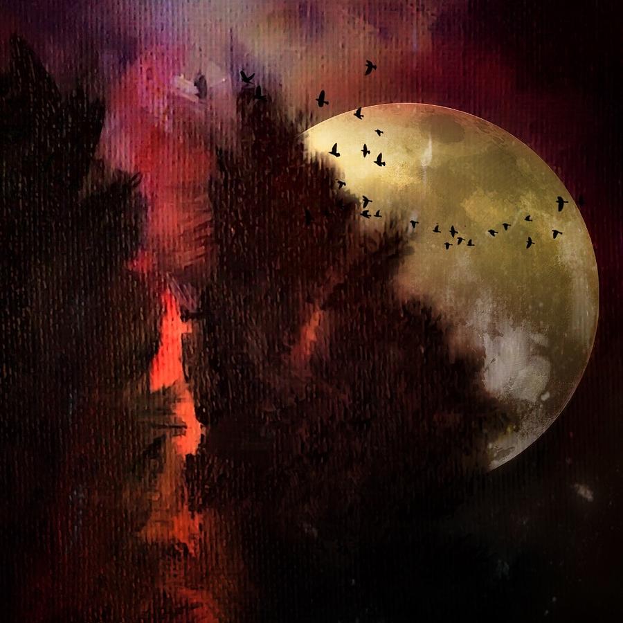 Wilderness Moon Landscape Painting