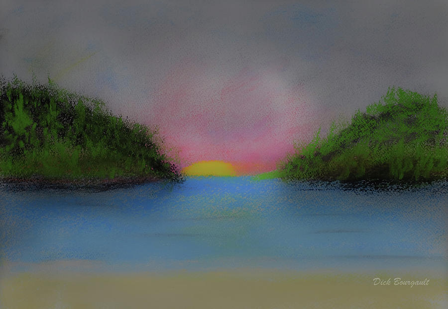 Wilderness Sunrise Painting by Dick Bourgault