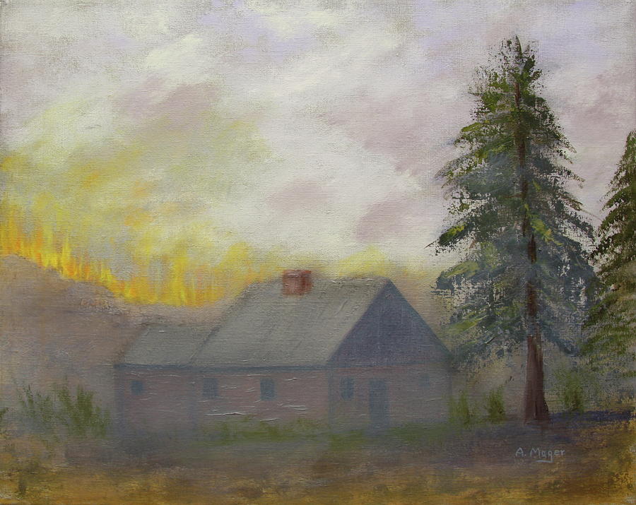 Wildfire Painting by Alan Mager