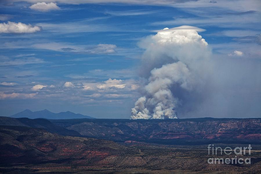 Mountain Photograph - Wildfire Flares Up in Northern Az by Ron Chilston