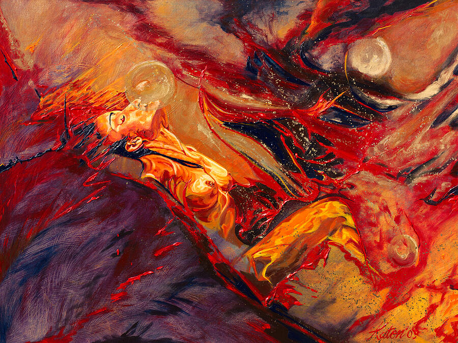 Wildfire Painting by Kathleen Tonnesen