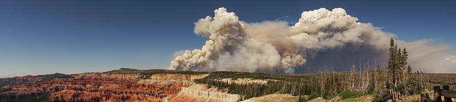 Wildfire Panorama Cedar Breaks National Monument Photograph by Lawrence S Richardson Jr