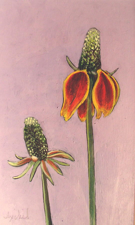 Flowers Still Life Painting - Wildflower 1 by Ixchel Amor