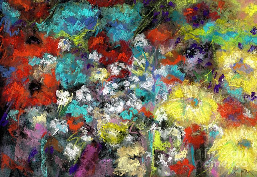 Wildflower Field Painting by Frances Marino