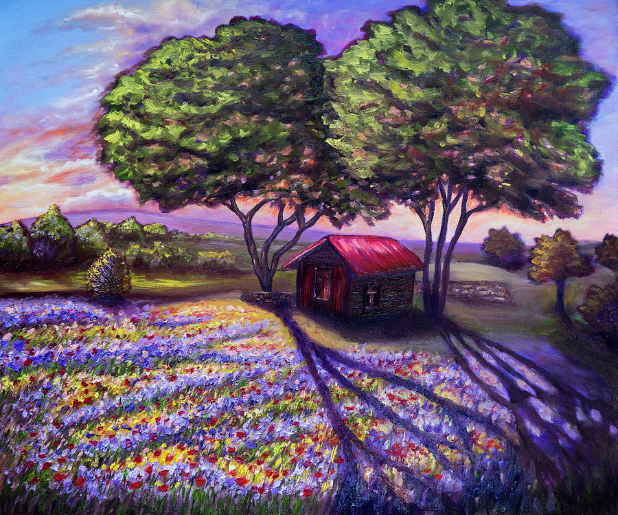 Wildflower field Painting by Lilia D