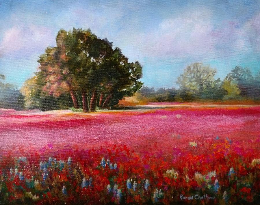 Wildflower Fields Forever Painting by Karen Kennedy Chatham