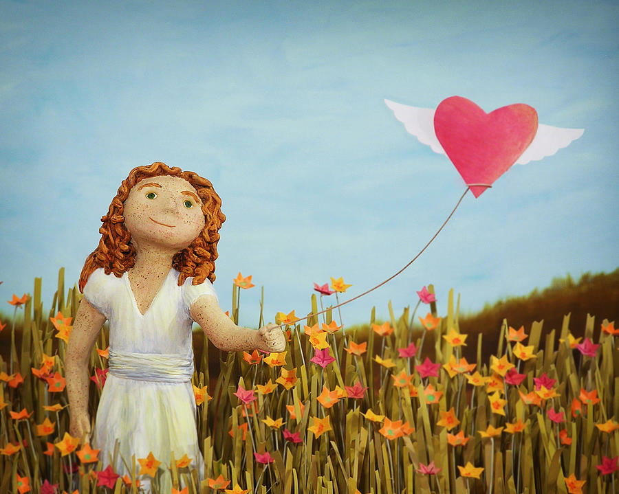 Wildflowers Mixed Media - Wildflower Girl by Jennifer Montgomery Wildflowers Mixed Media - Wildflower Girl by Jennifer Montgomery