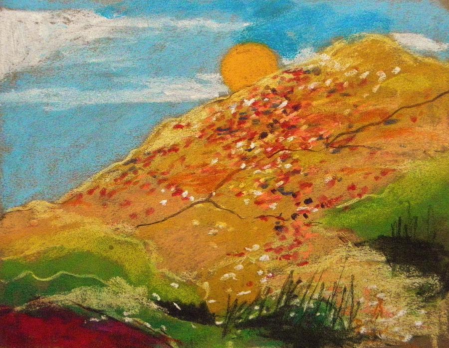 Wildflower Hillside Painting by John Williams