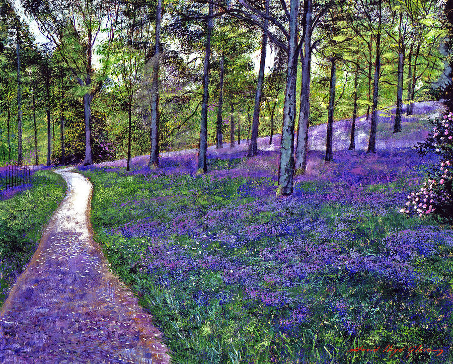 Wildflower Pathway Painting by David Lloyd Glover