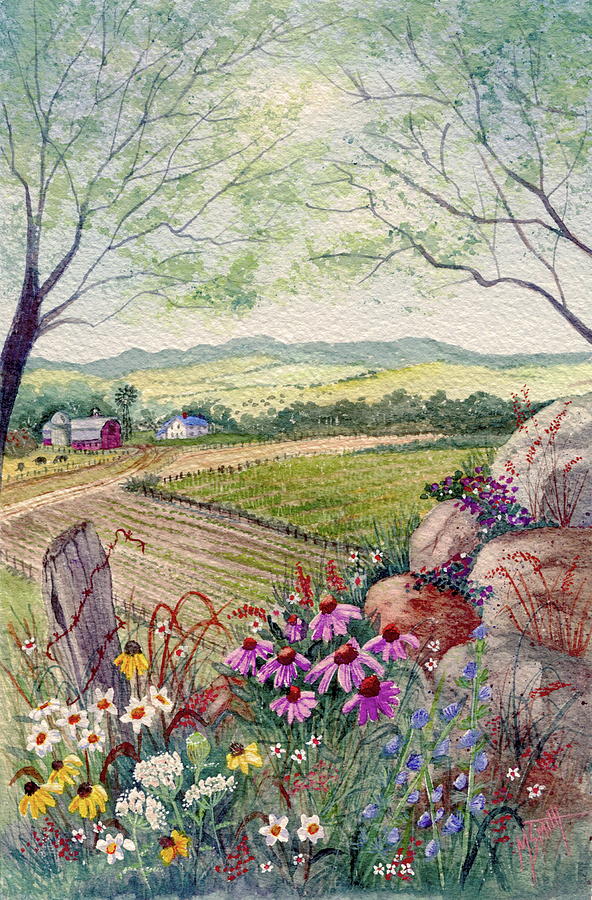 Wildflower Ridge Painting by Marilyn Smith
