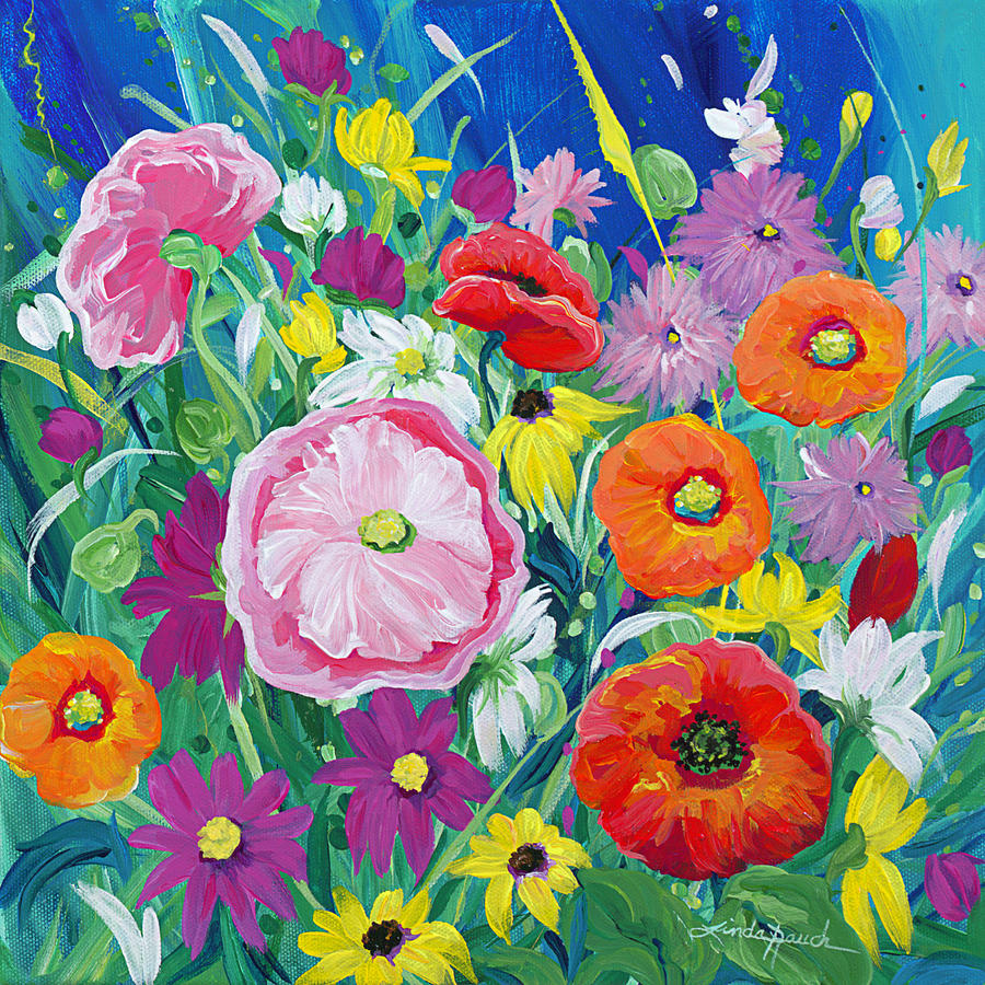 Wildflower Salsa Painting by Linda Rauch
