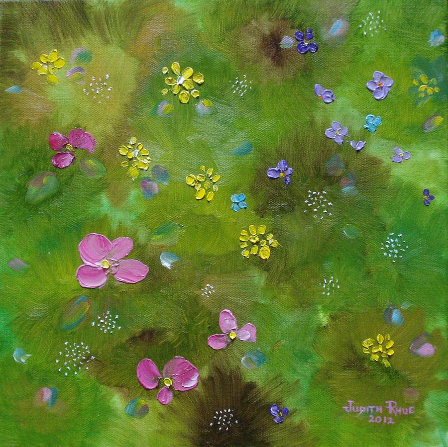 Wildflower Support Painting by Judith Rhue