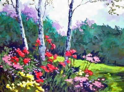 Wildflowers Painting by Barbara Elmslie Wildflowers Painting by Barbara Elmslie