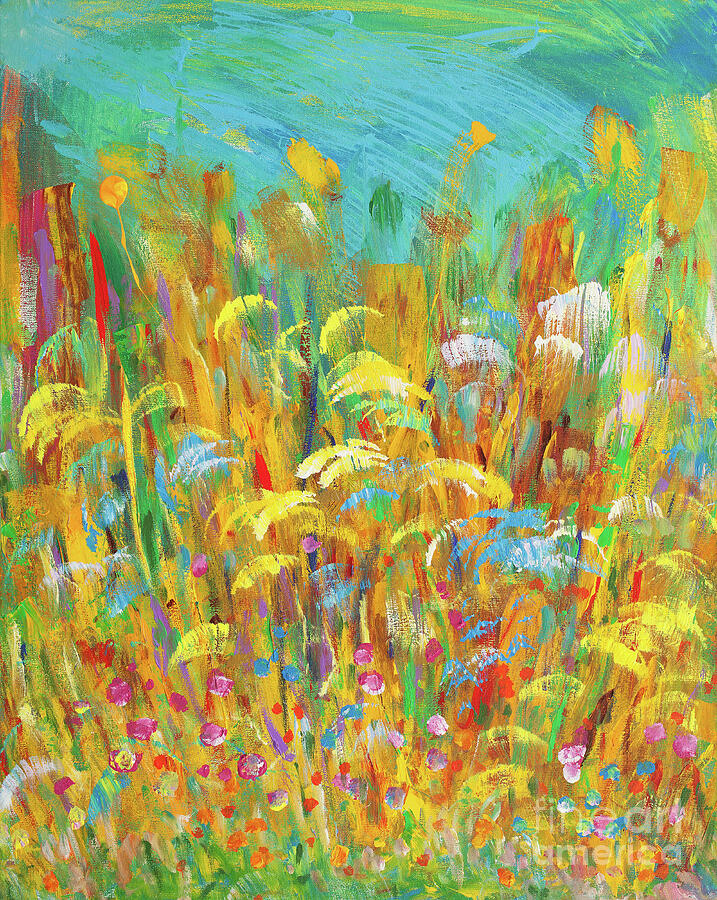 Wildflowers Painting by Bjorn Sjogren