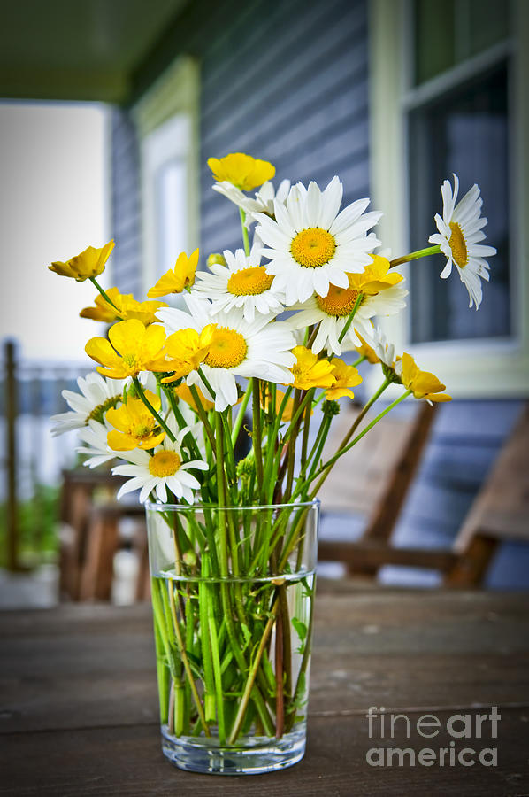 Wildflowers bouquet at cottage 3 Photograph by Elena Elisseeva