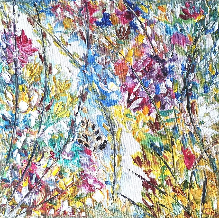 Wildflowers in Bloom Painting by Donna Painter
