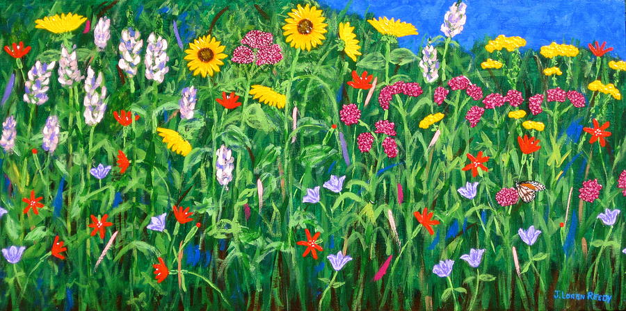 Wildflowers Painting by J Loren Reedy
