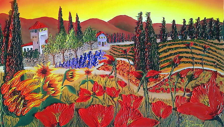Wildflowers Of Tuscany Painting by James Dunbar