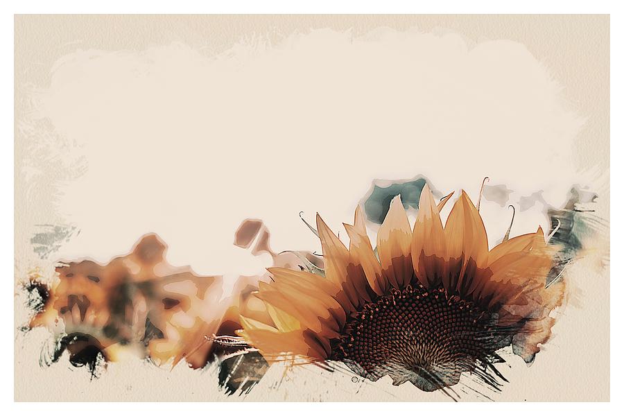 Wildlife Series - Sunflowers Painting by Celestial Images