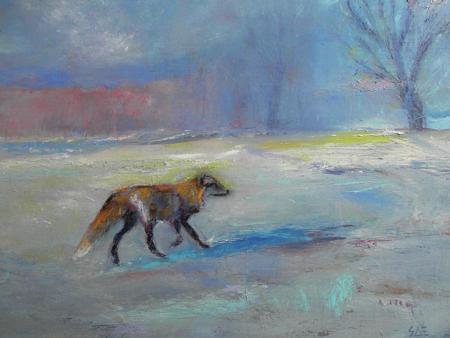 Wiley Fox Painting by Susan Esbensen