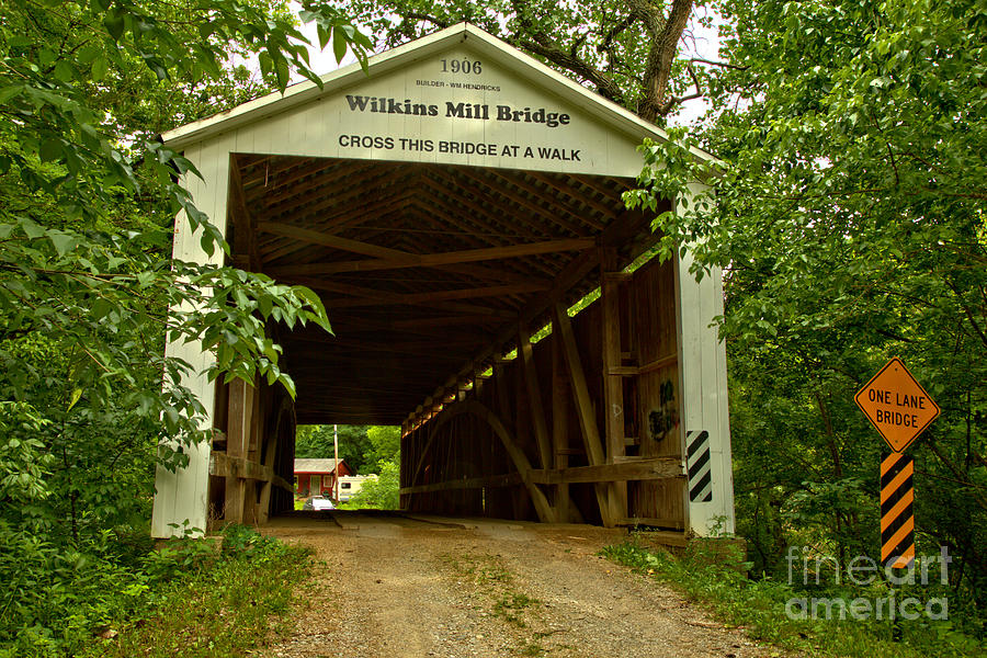 Wilkins Mill Covered Bridge Photograph by Adam Jewell