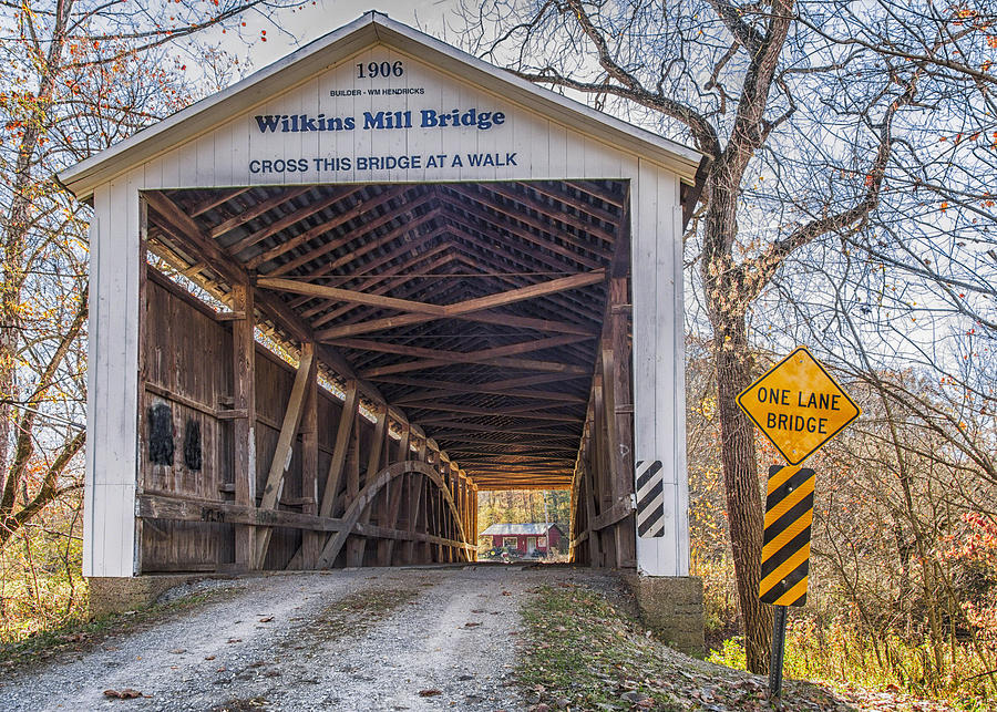 Wilkins Mill Covered Bridge Photograph by Alan Toepfer