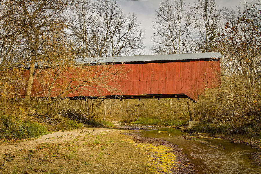 Wilkins Mill covered bridge Photograph by Jack R Perry