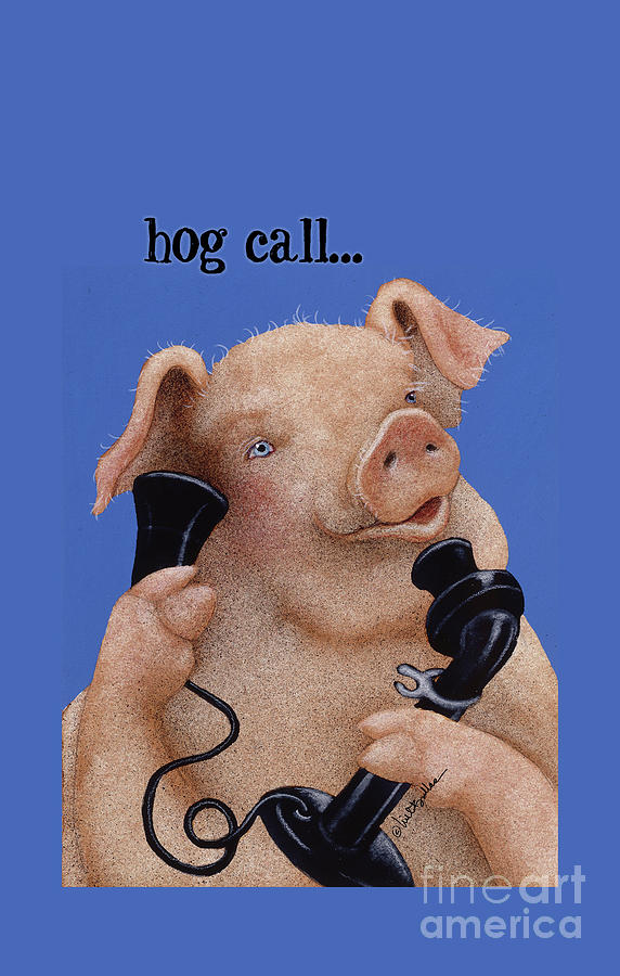 Animal Painting - Will Bullas phone cover HOG CALL  by Will Bullas