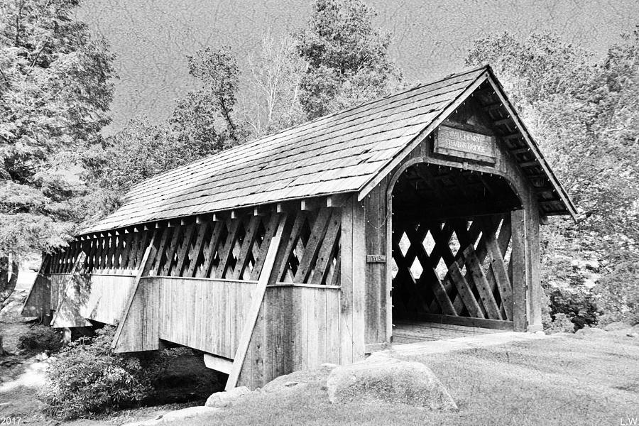 Will Henry Stevens Covered Bridge Black And White Photograph by Lisa Wooten