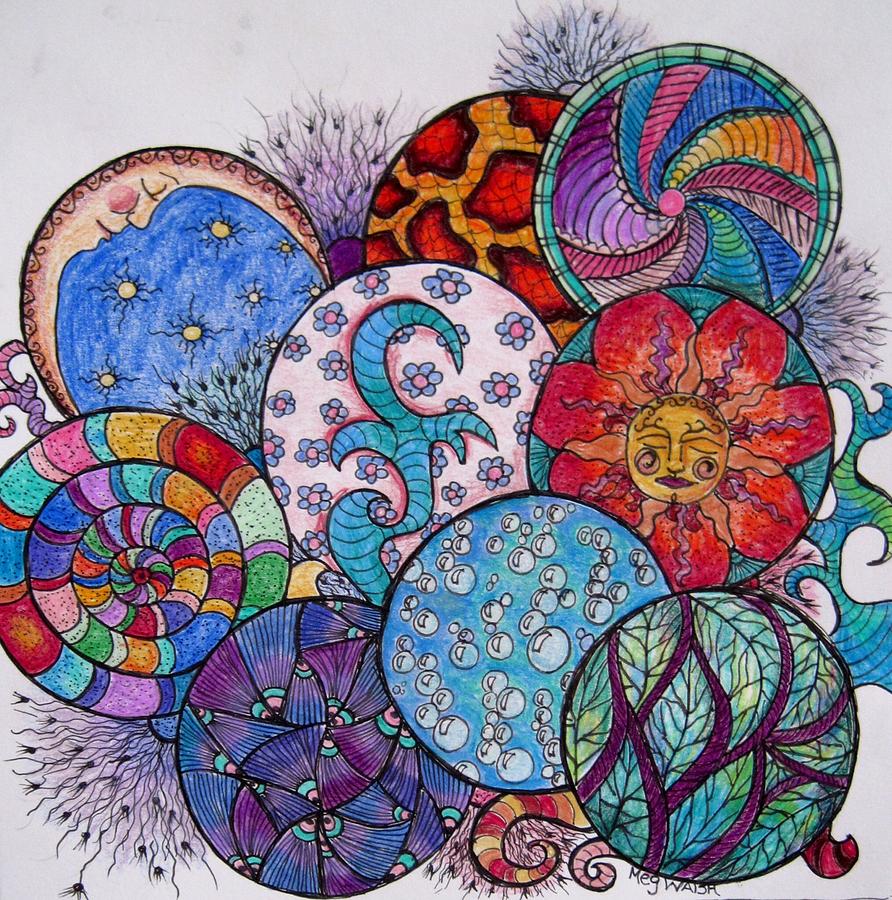 Will it go round in circles Drawing by Megan Walsh