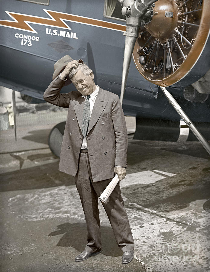 Will Rogers U.S. Aviation Mail Plane Photograph by Martin Konopacki Restoration