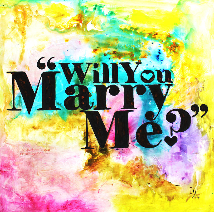 Will You Marry Me? Painting by Ivan Guaderrama