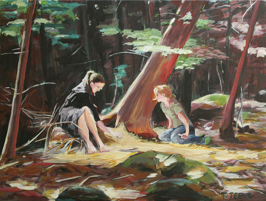 Willard Brook State Park Painting by Trina Teele