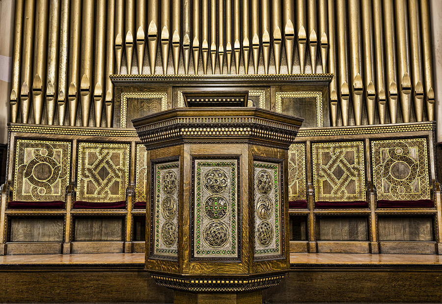 Willard Memorial Chapel Pulpit and Organ Photograph by Stephen Stookey