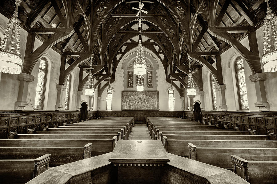 Willard Chapel - Sepia Photograph by Stephen Stookey