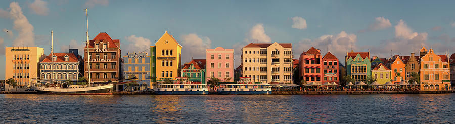 Architecture Photograph - Willemstad Curacao Panoramic by Adam Romanowicz