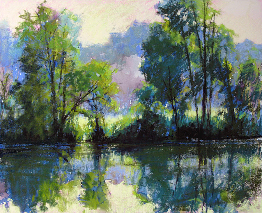 Tree Painting - Willeo Park Misty by Marsha Savage