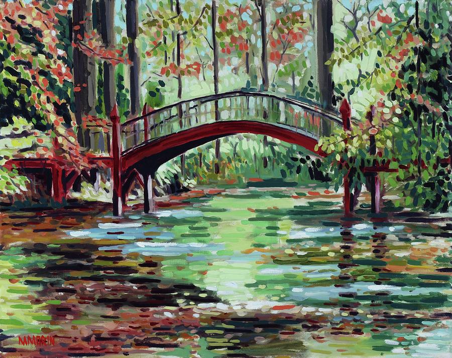 William and Mary Crim Dell Bridge Painting by Miles Morin